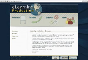 eLearning Production web site screen grab